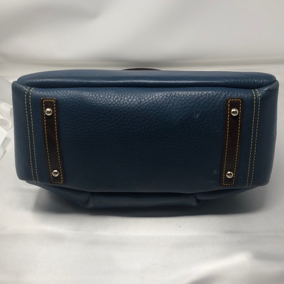 Dooney & Bourke Blue Leather Shoulder Bag - Picture 3 of 6